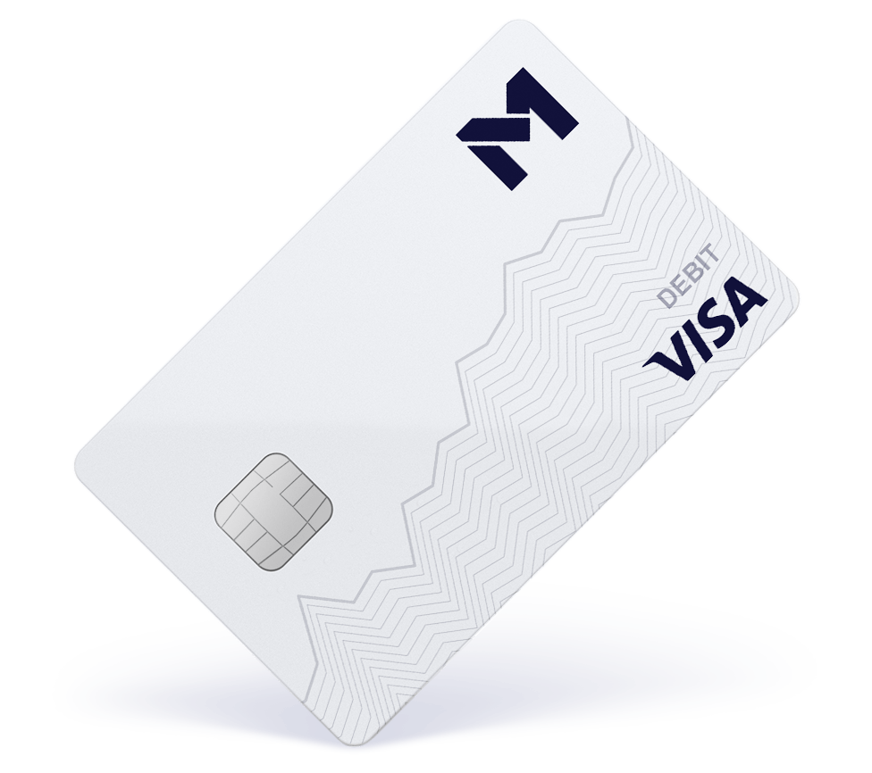 White M1 debit card