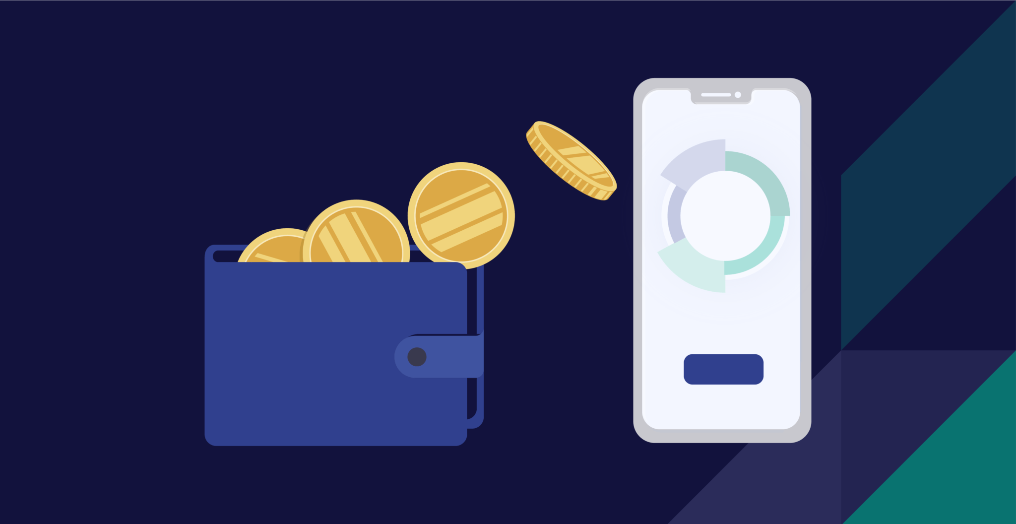 Coins flowing from wallet to M1 app