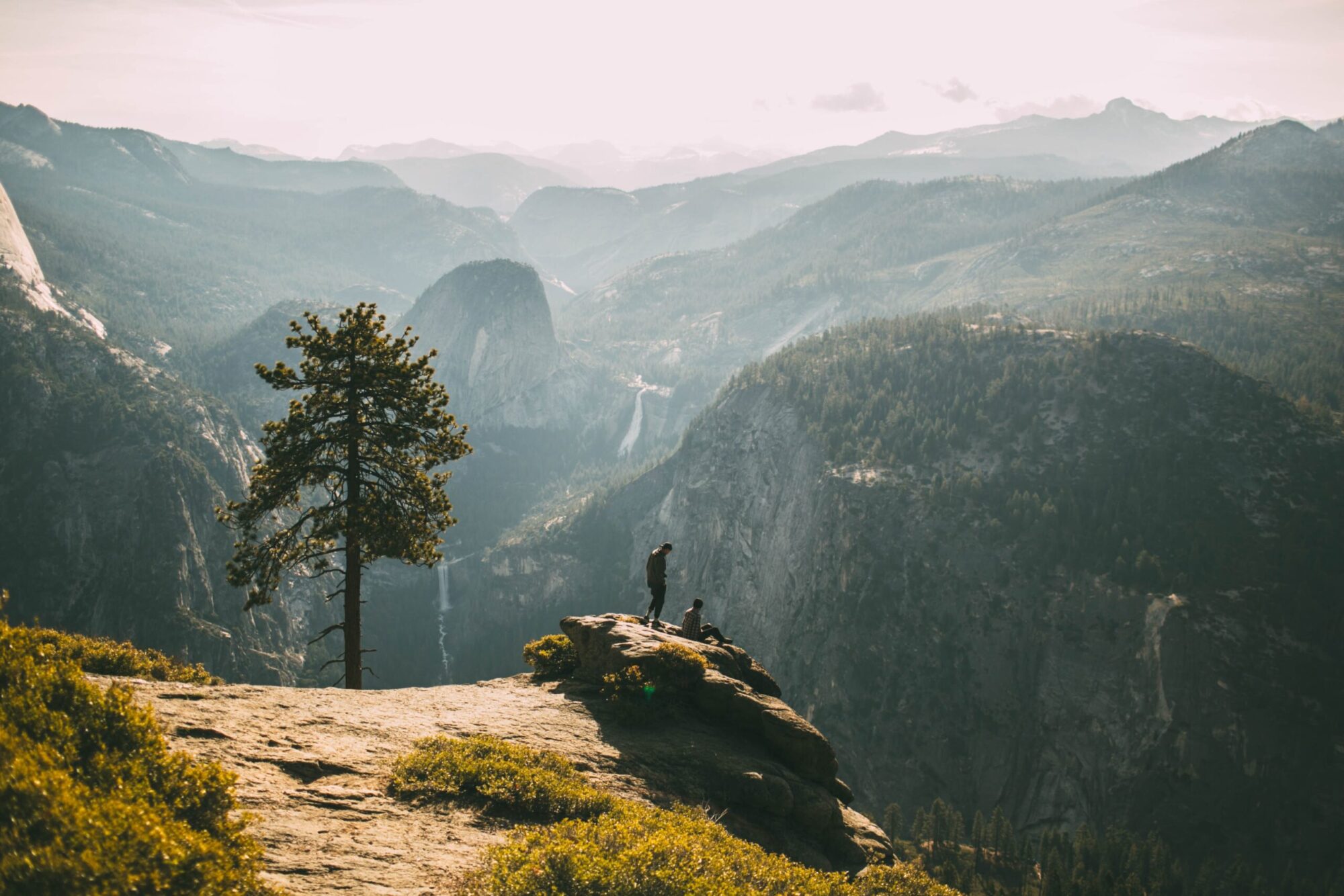 image of two people hiking